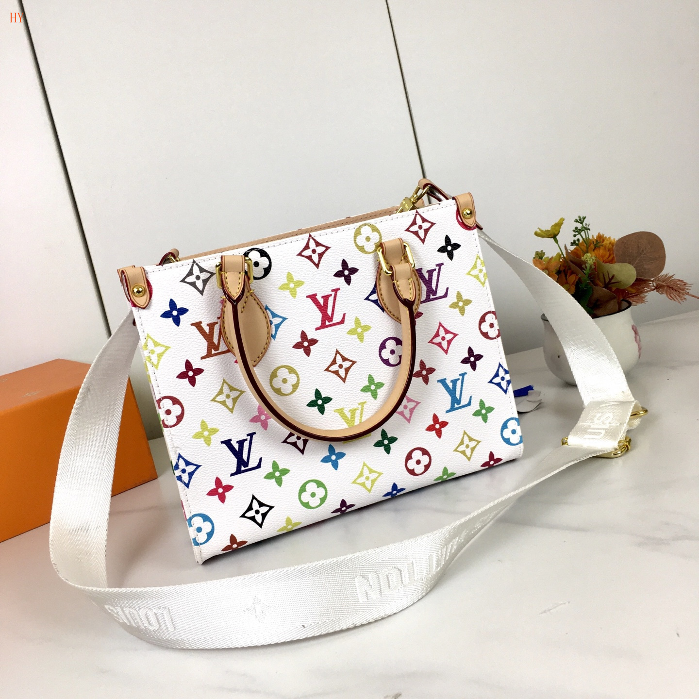 louis vuitton multi-color monogram tote bag 25x19x11.5 cm - Image 6