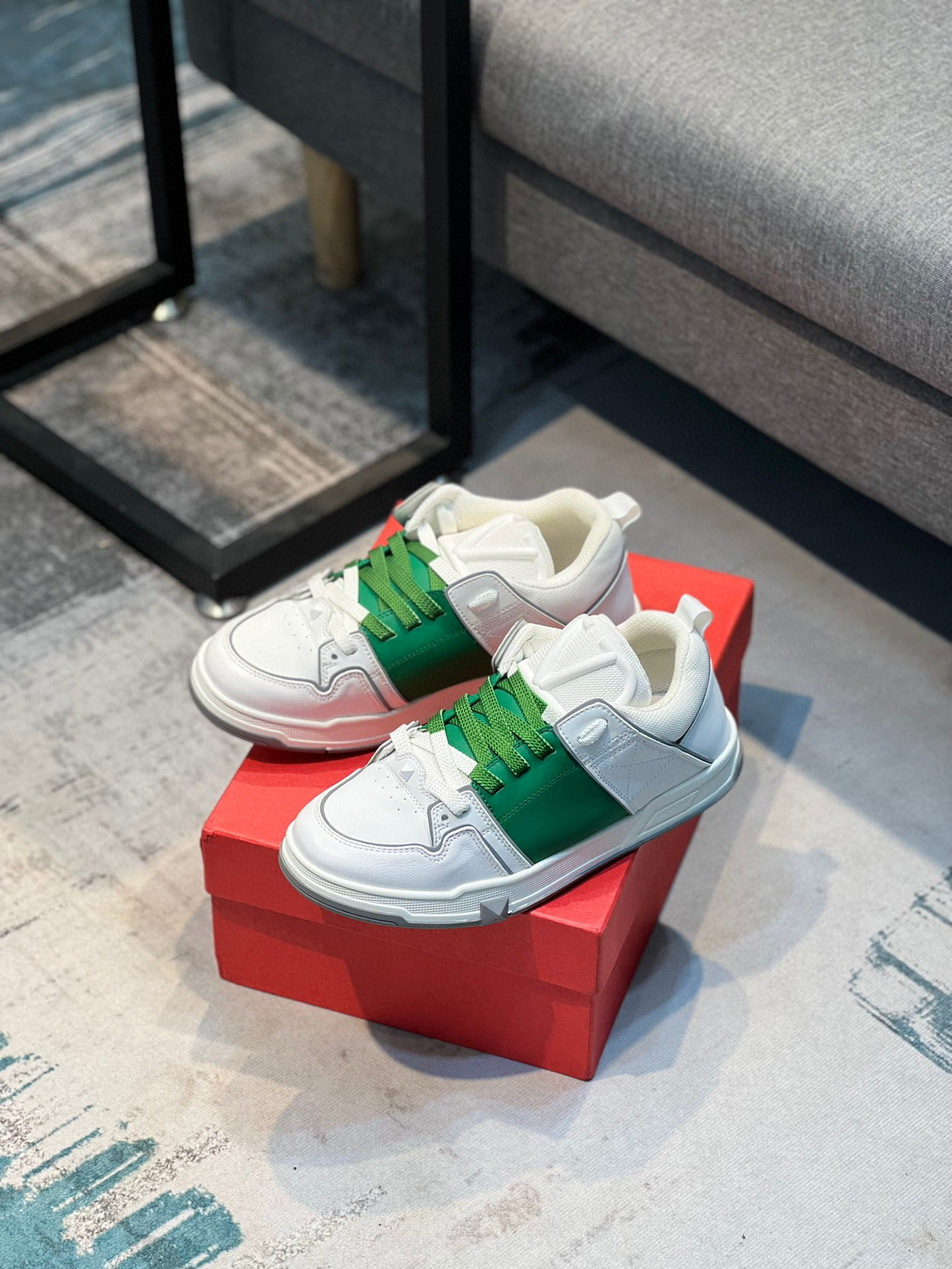 valentino unisex sneakers 35-44 - green and white