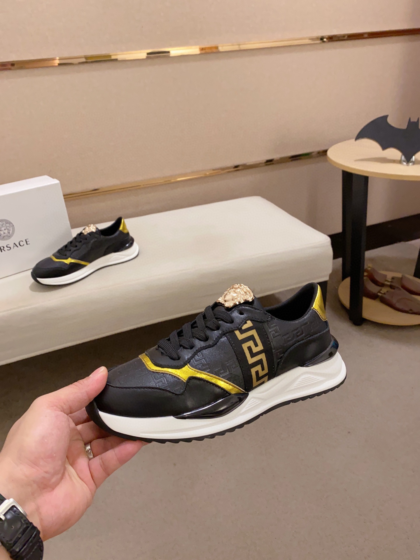 versace casual sneakers in black and gold, sizes 38-44 - Image 6