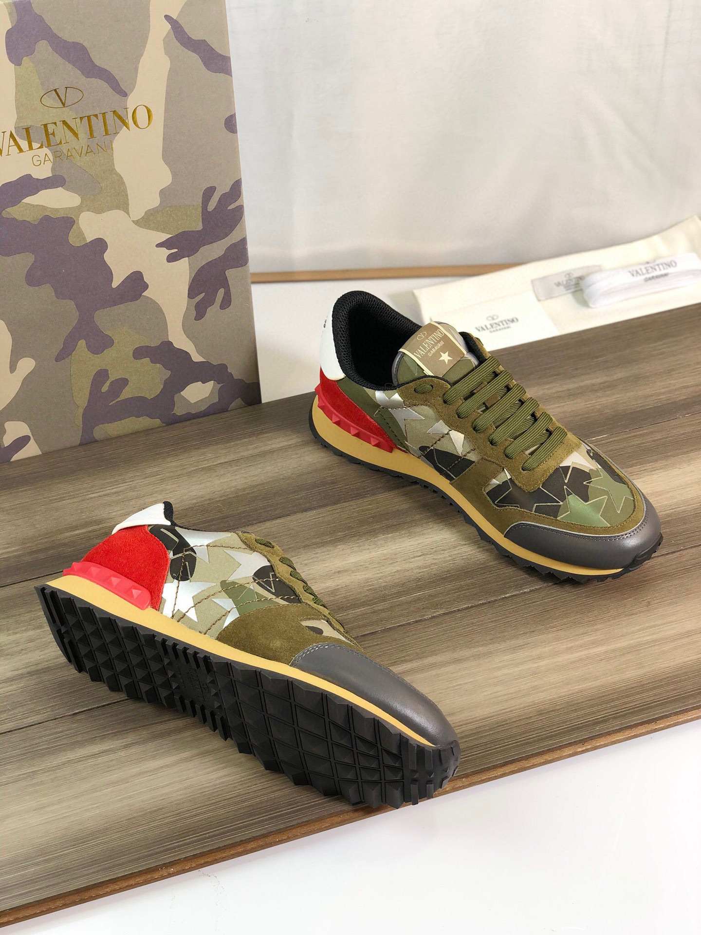 valentino casual sneakers 38-44 camo design - Image 6