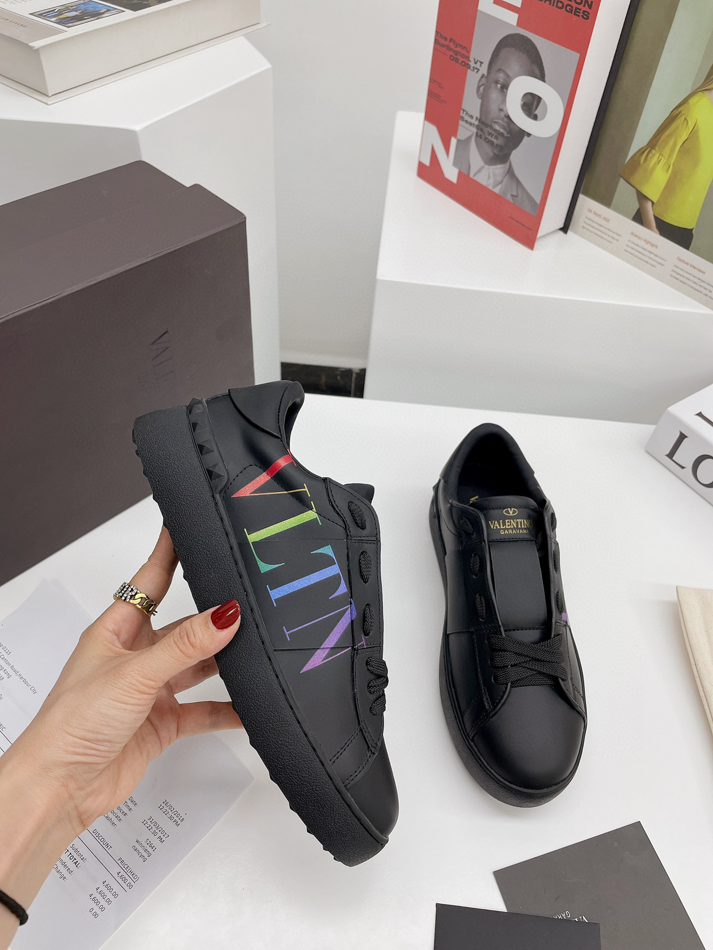 valentino unisex sneakers 35-44 with rainbow logo - Image 6