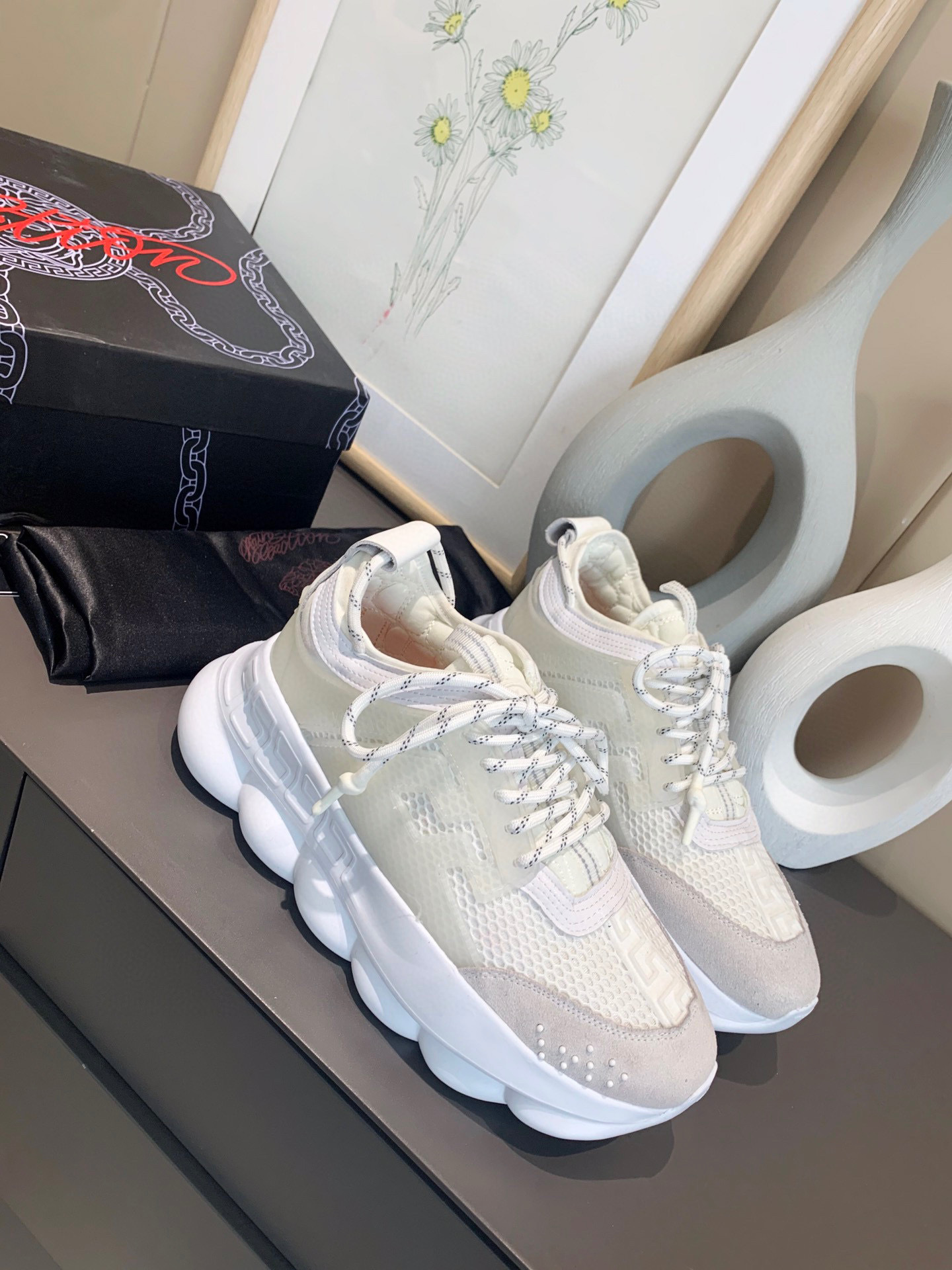 versace unisex dad sneakers size 35-44 - white - Image 6