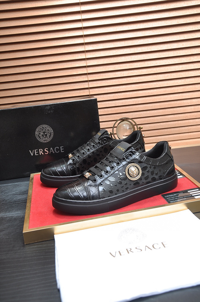 versace casual sneakers - black - sizes 38-44