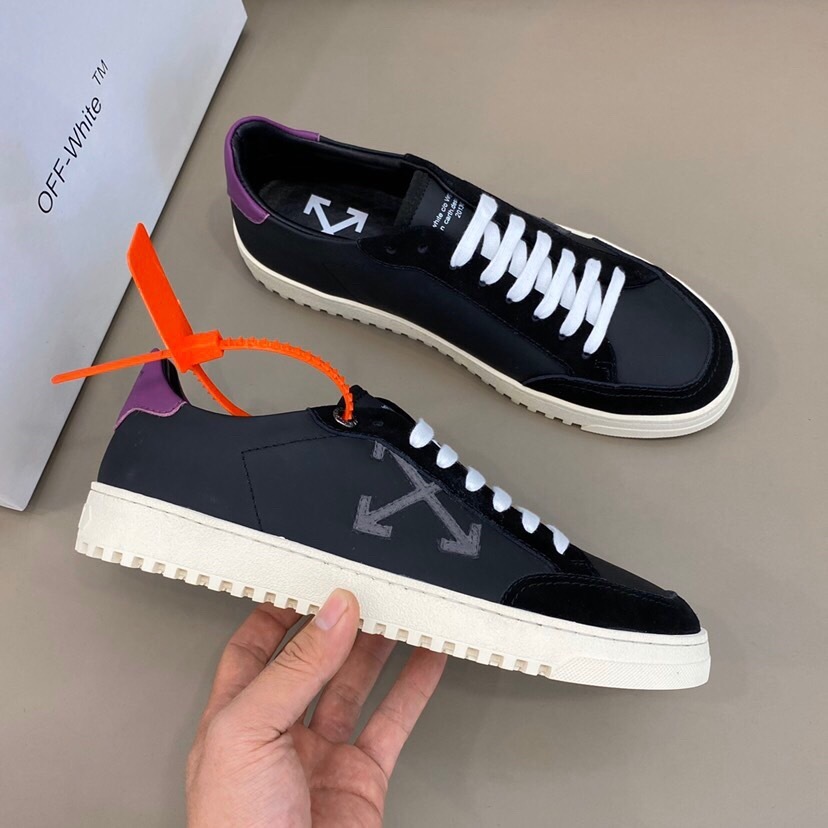 off-white casual sneakers black/purple 38-44 - Image 6