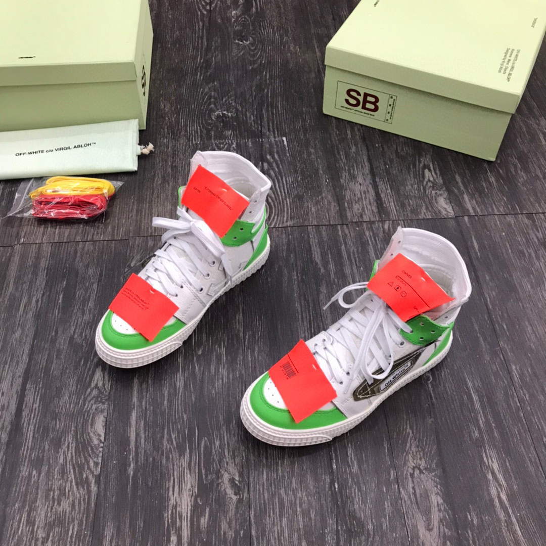 off-white high-top sneakers for couples, sizes 35-44