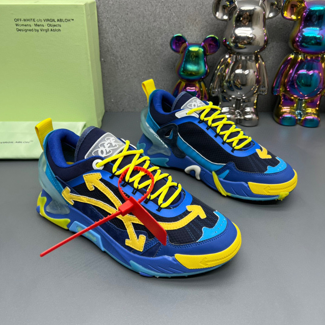 off-white sneakers 38-44 - bold blue & yellow design - Image 6