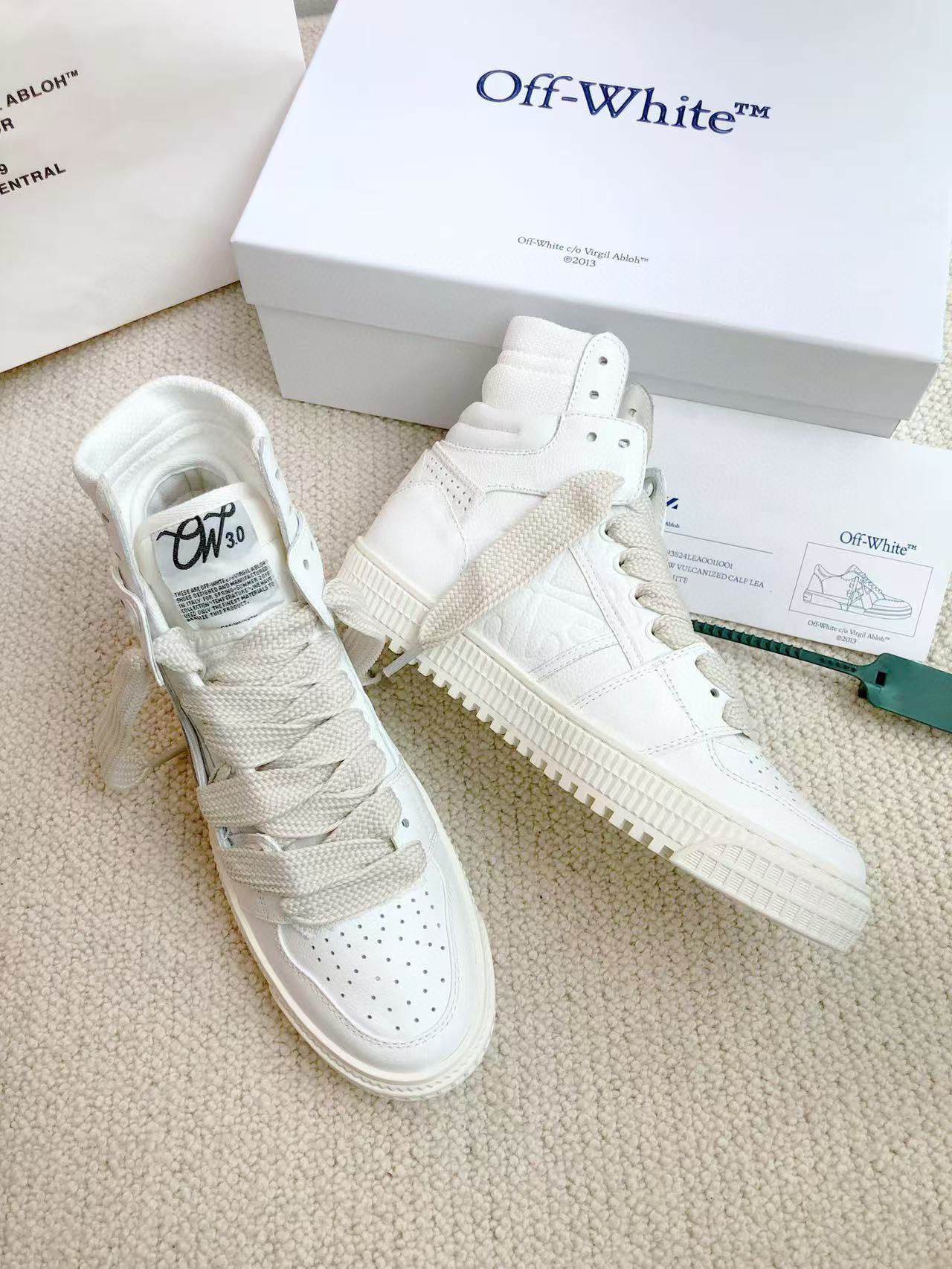 off-white high-top sneakers - size 35/44 - Image 6