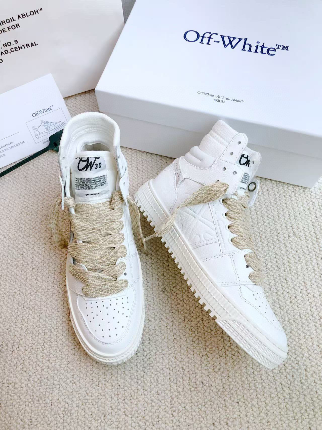 off-white high-top sneakers - size 35/44 - Image 6
