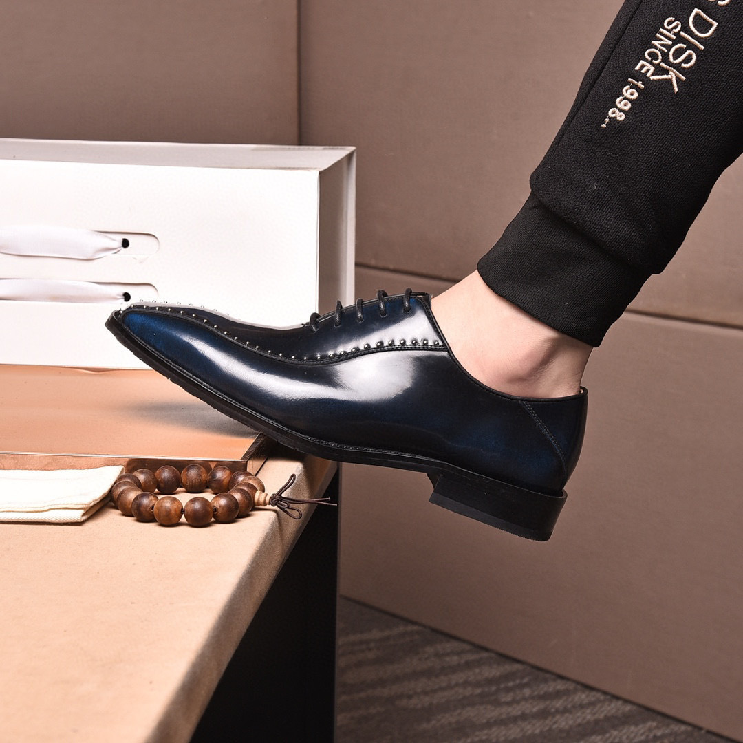 louis vuitton leather shoes size 38-44 with studded detail - Image 6