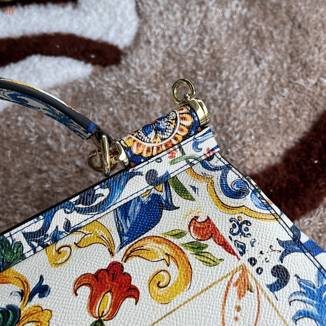 dolce & gabbana floral print handbag 25x20x12.5 cm - Image 6