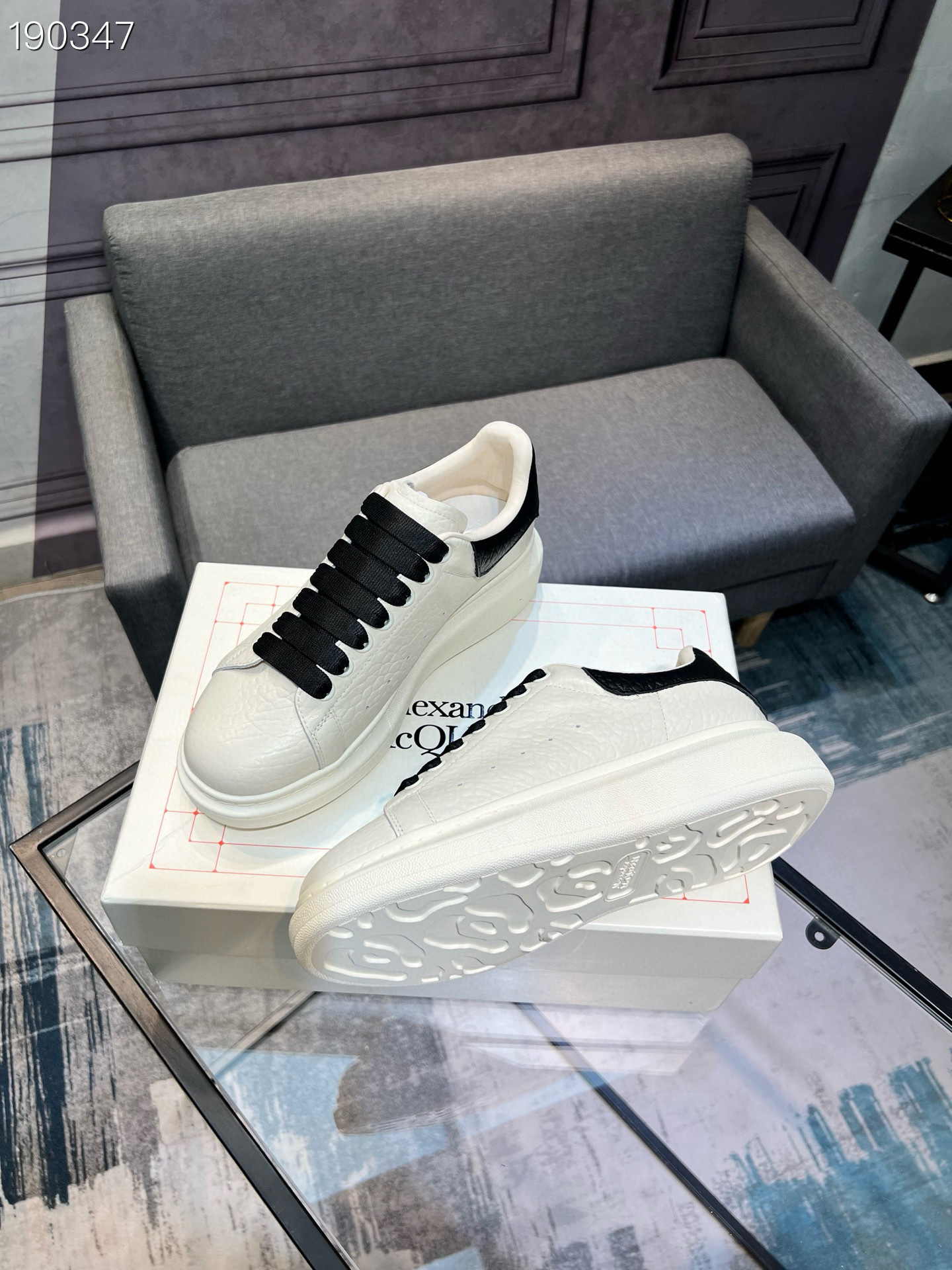 alexander mcqueen lyt310 sneakers in white and black, sizes 35-44 - Image 6
