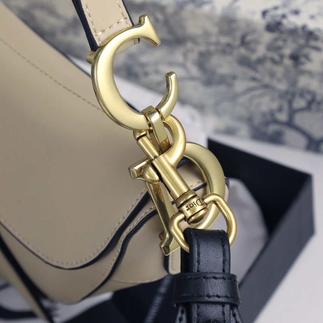 dior saddle bag - 25.5x20x6.5 cm - beige - Image 6