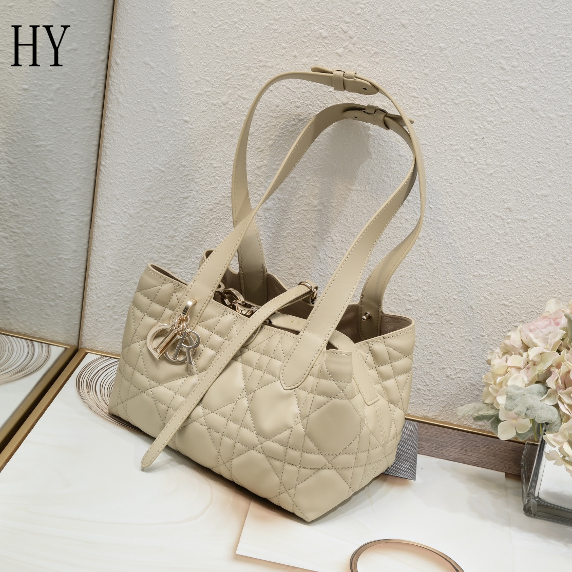dior quilted handbag set - 23x15x15cm - Image 6