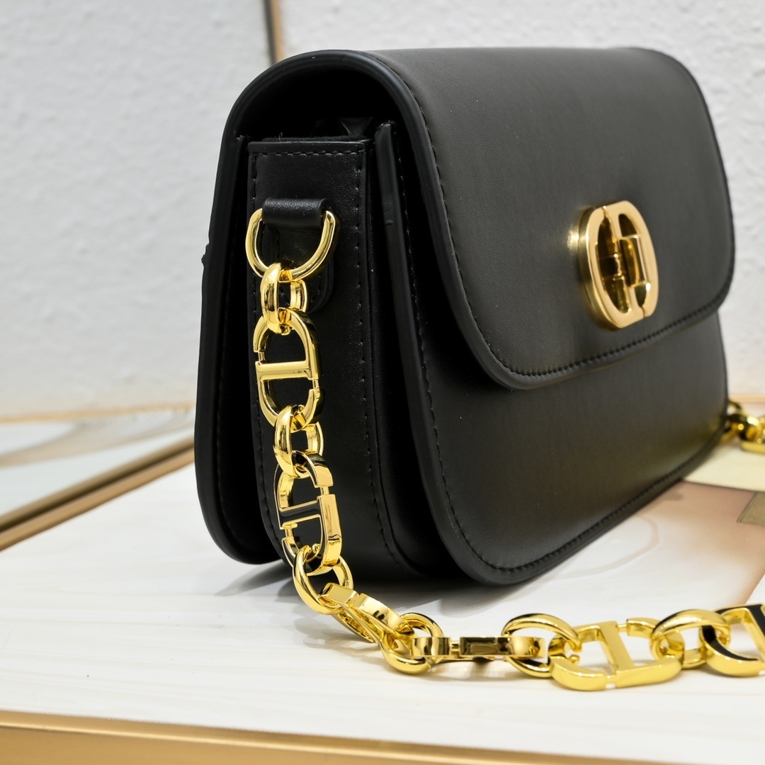 dior black leather crossbody bag - 22x13x6.5 cm - Image 6