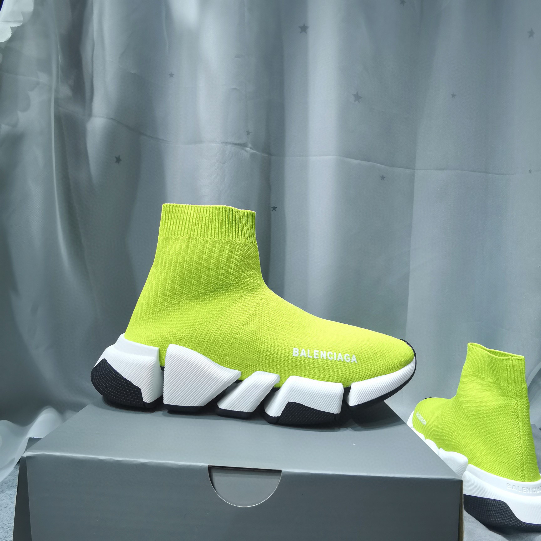 balenciaga couples sock sneakers - eu 35-44 - neon yellow - Image 6