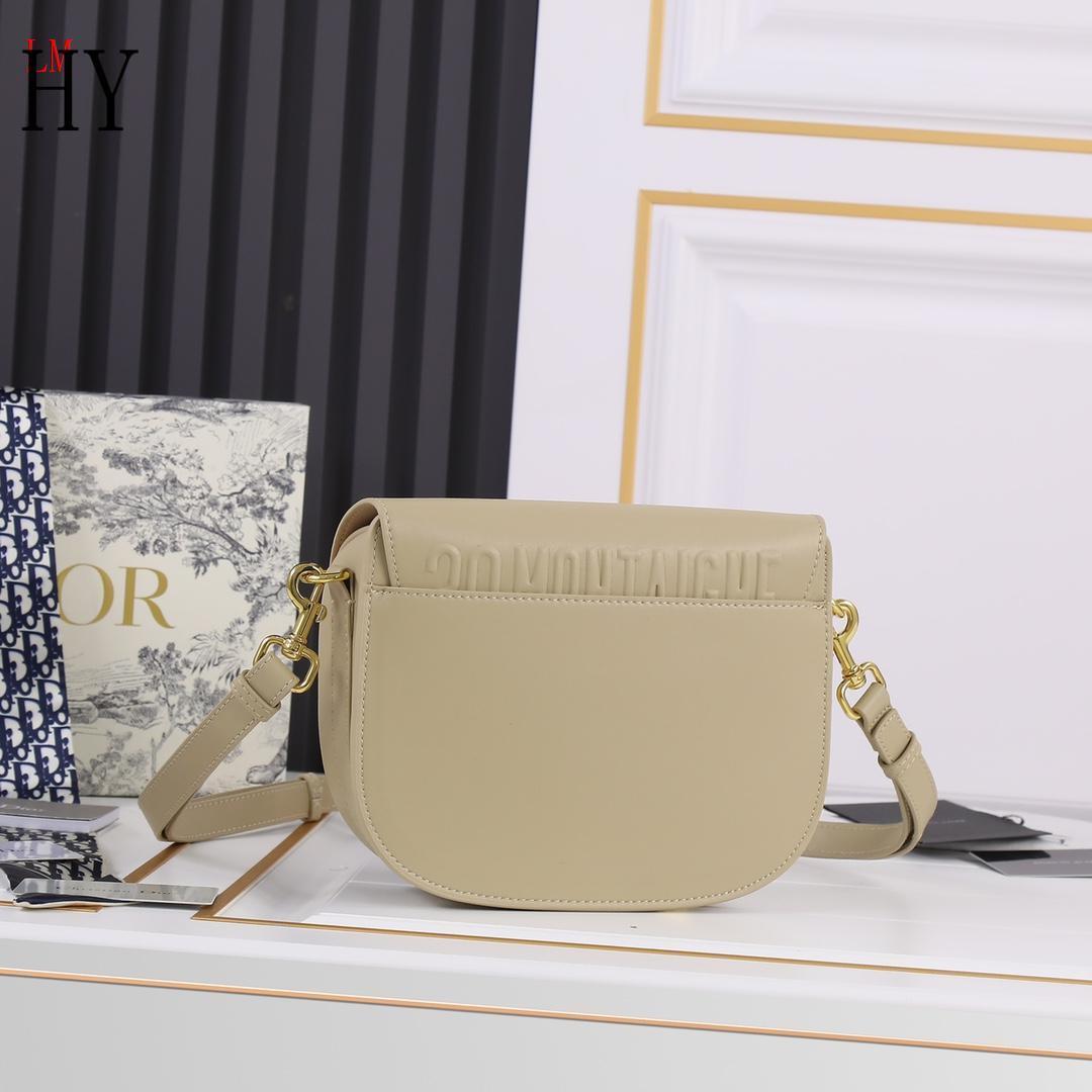 dior 22cm beige leather crossbody bag - model 408042 - Image 6
