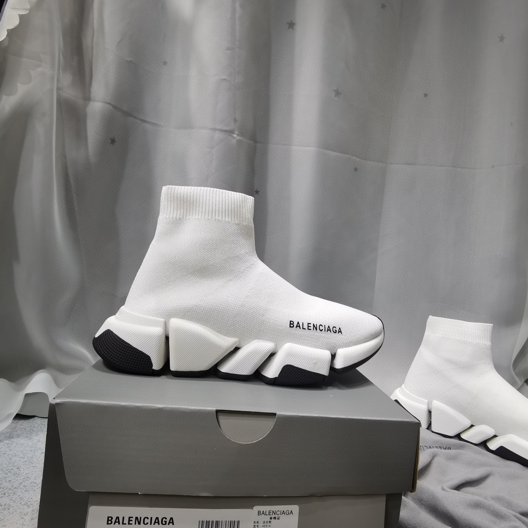 balenciaga white sock sneakers size 35-44 - Image 6