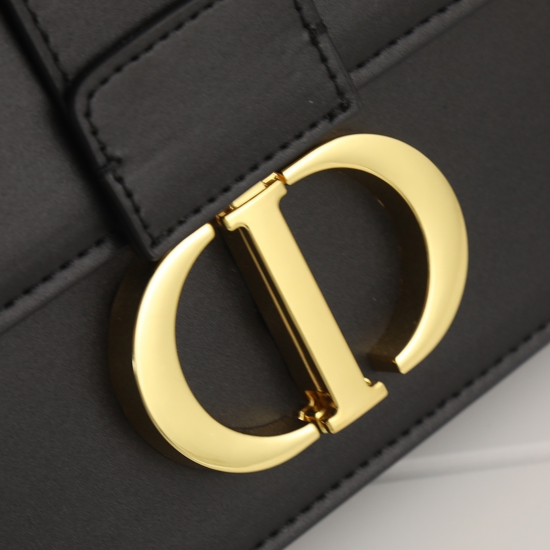 dior black leather handbag 24x17x8 cm - Image 6