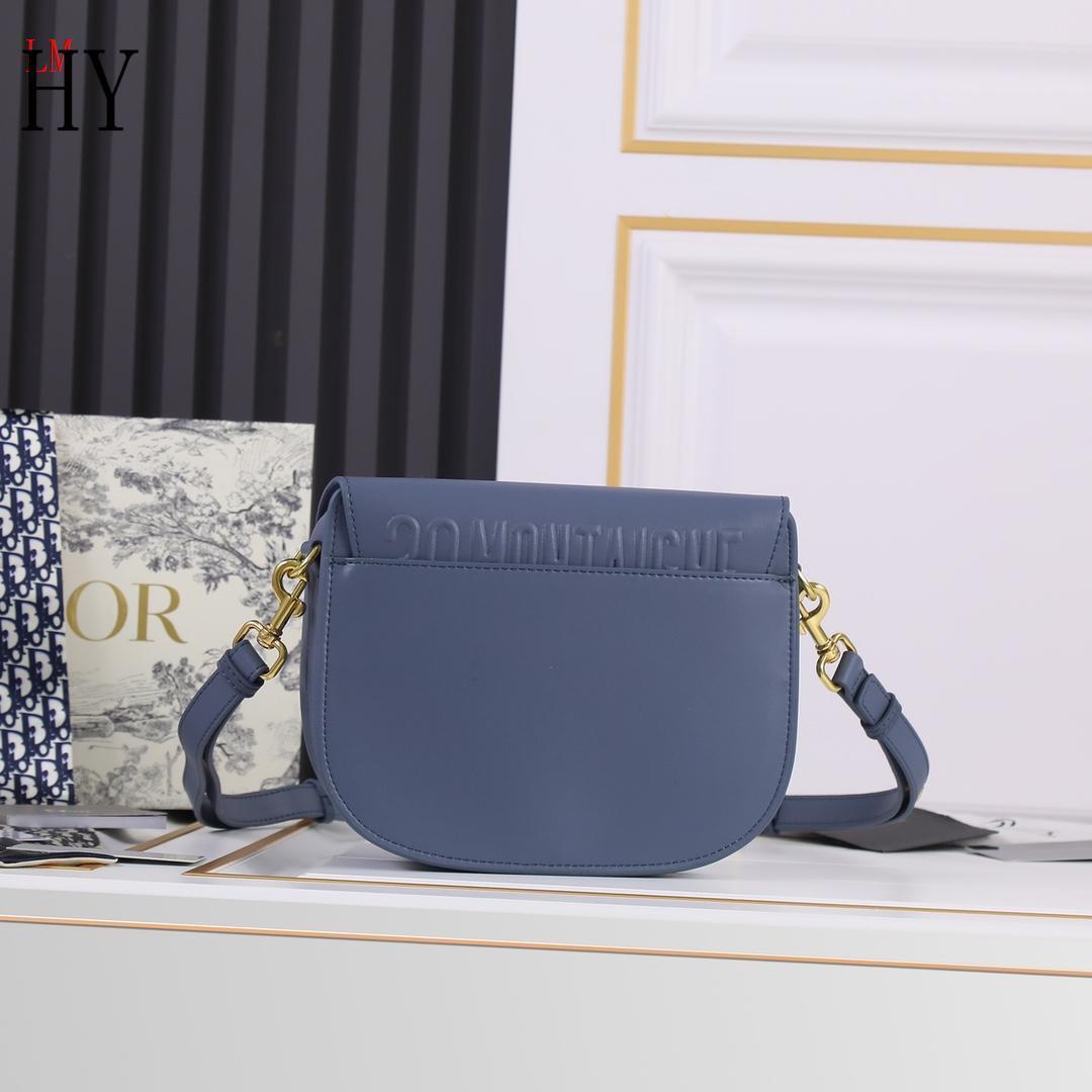 dior 22cm blue leather crossbody bag 408042 - Image 6