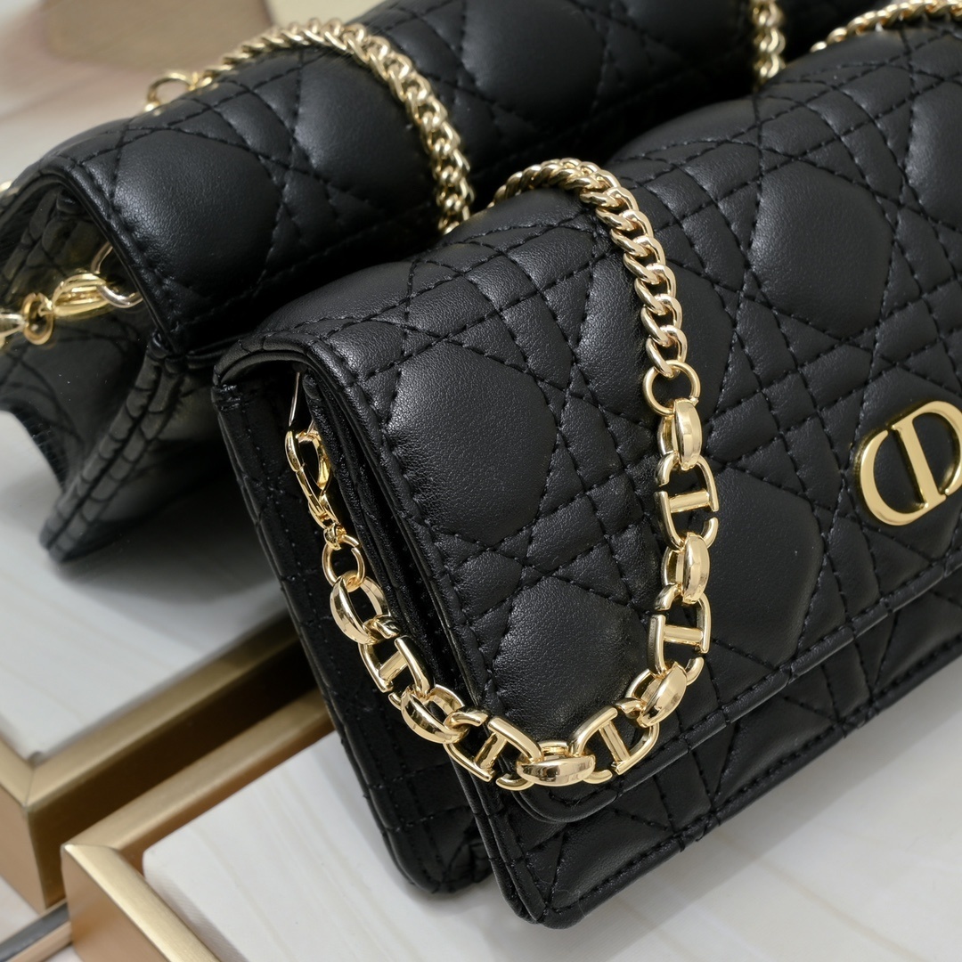 dior black quilted leather wallet on chain - 20 x 11.5 x 3.5 cm - Image 6