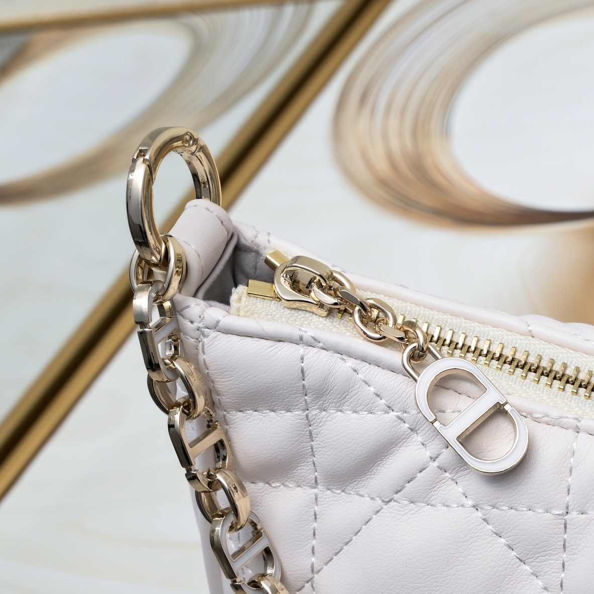 dior quilted white bag 27x16 cm - model 408032 - Image 6