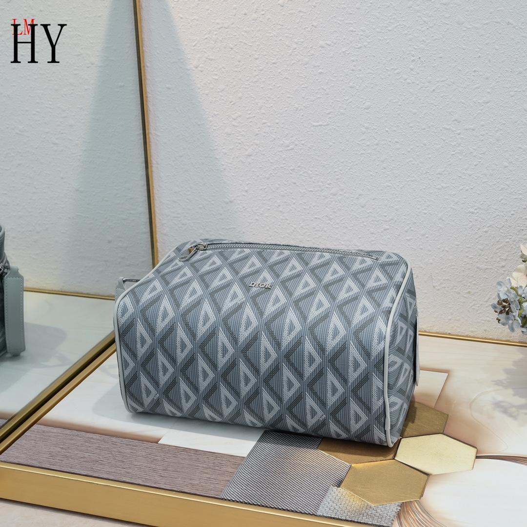 dior gray cosmetic bag 24.5x14.5x13 cm - Image 6