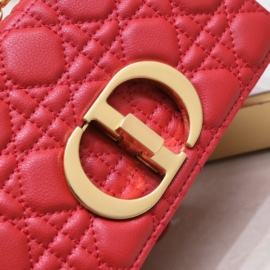 dior red quilted chain bag - model 21-13-8 - Image 6