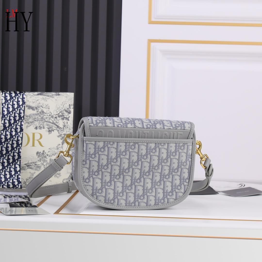 dior 22cm grey saddle bag - model 408042 - Image 6