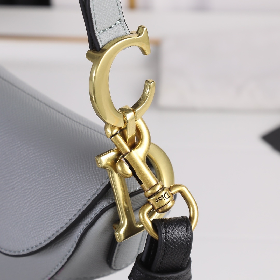 dior gray saddle bag - 25.5x20x6.5 cm - Image 6