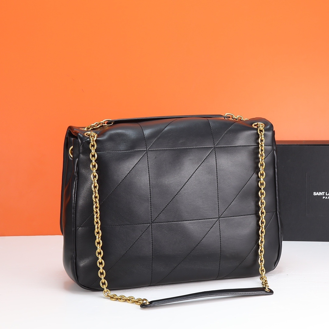 yves saint laurent black leather bag 43×29×9cm - Image 6