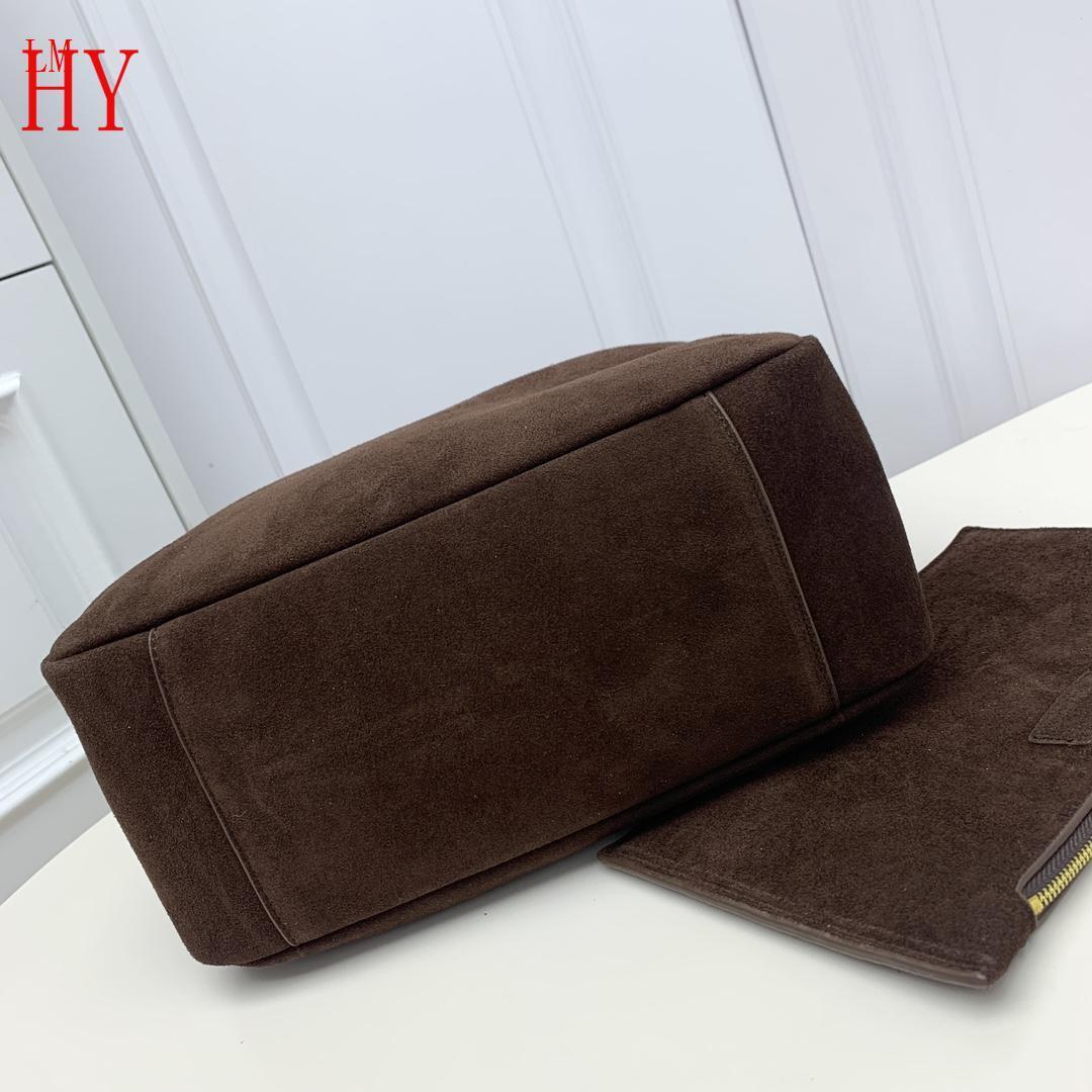 yves saint laurent brown suede hobo bag with pouch - Image 6