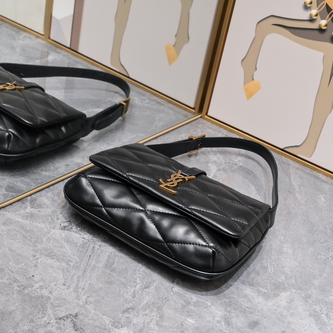 yves saint laurent quilted black handbag - 24x18x5.5 cm - Image 6
