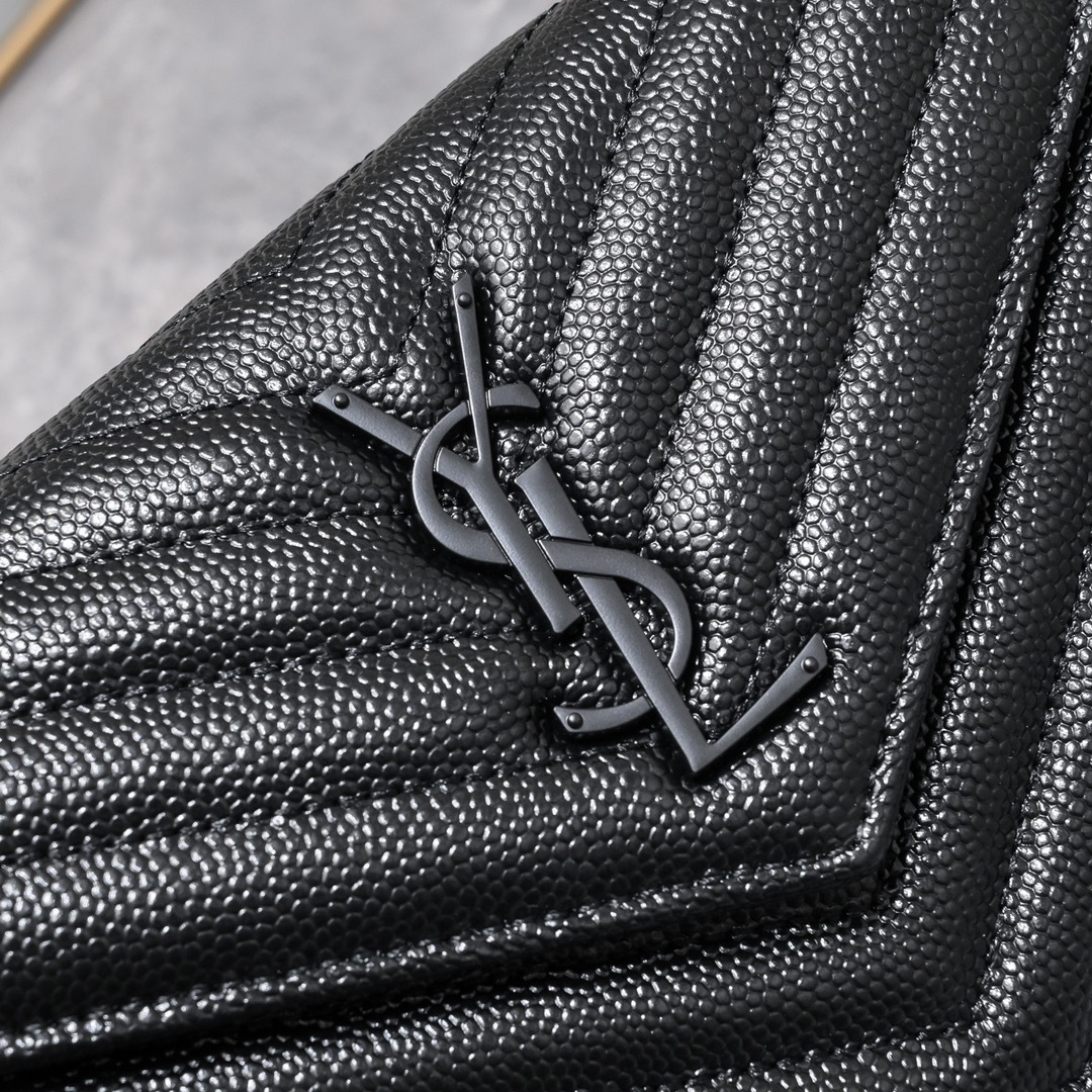 yves saint laurent black quilted crossbody bag 20*17*6 - Image 6