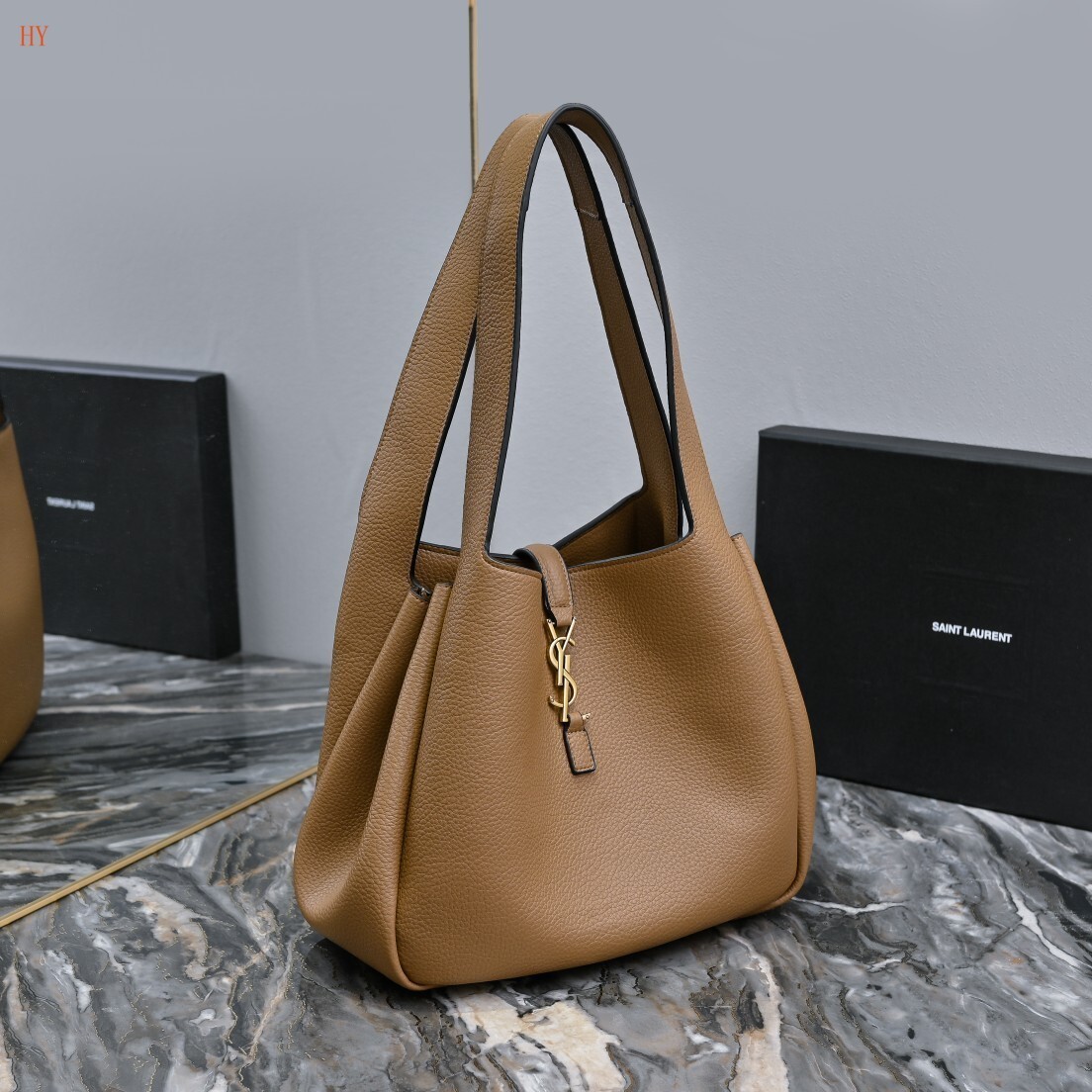 yves saint laurent brown leather tote bag 50*28*18 - Image 6