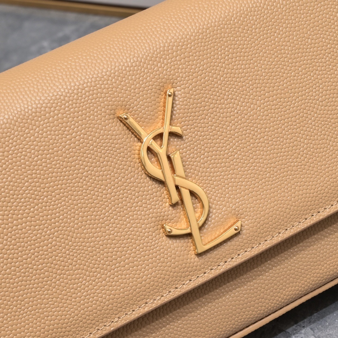yves saint laurent beige leather crossbody bag 24*5.5*14.5 - Image 6