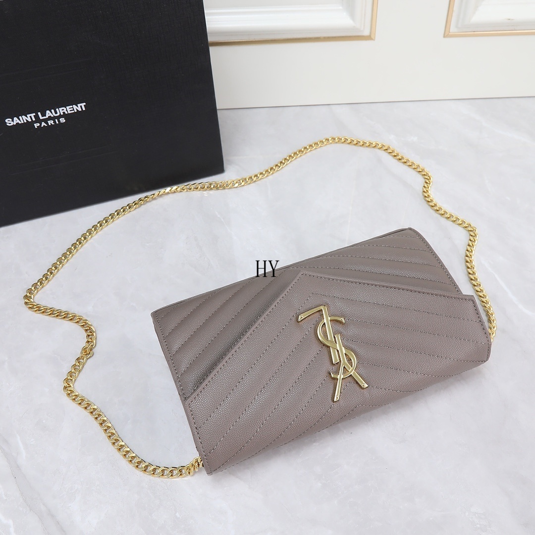 yves saint laurent chevron wallet on chain - 22.5x14x4 cm - Image 6