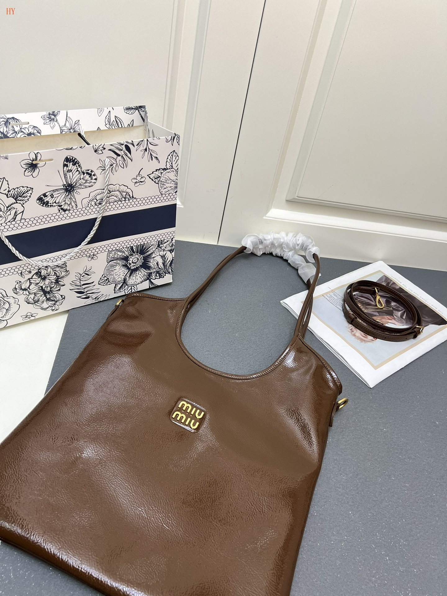 miu miu brown tote bag 35x40 cm - Image 6