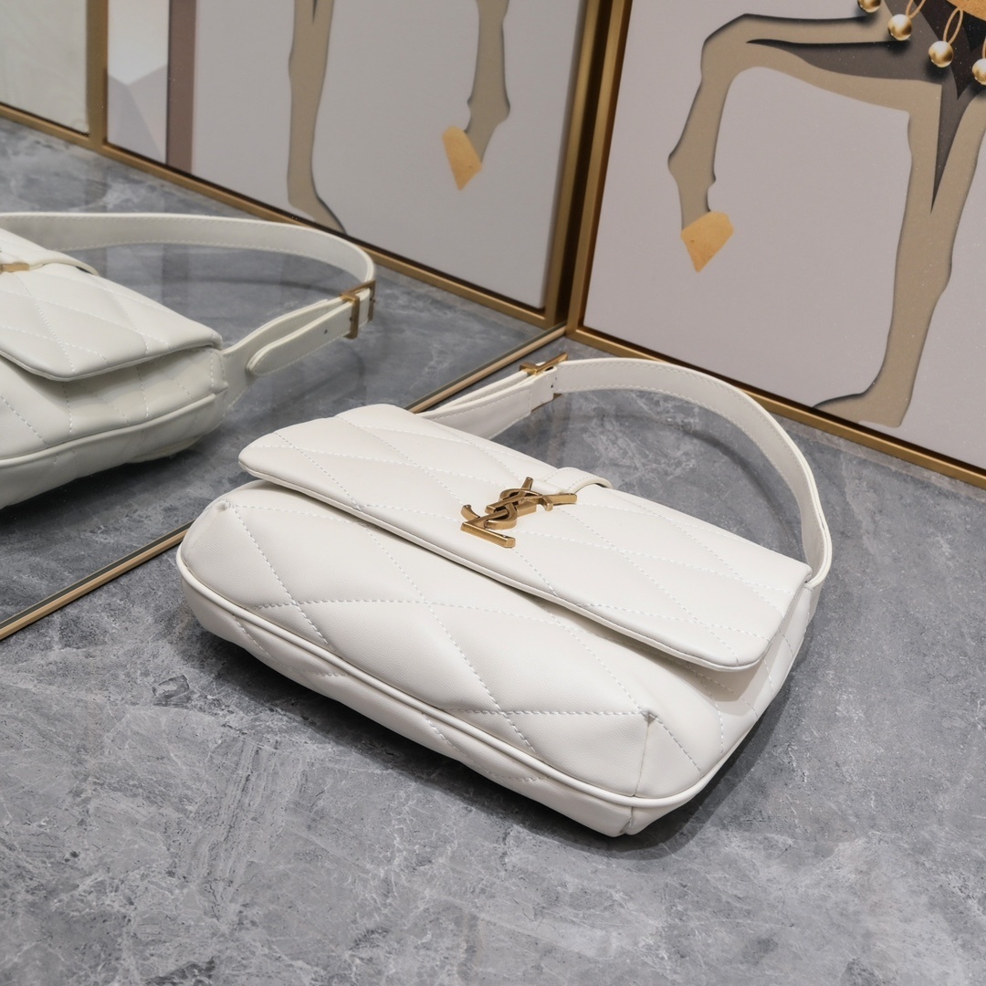 yves saint laurent quilted white handbag - 24x18x5.5cm - Image 6