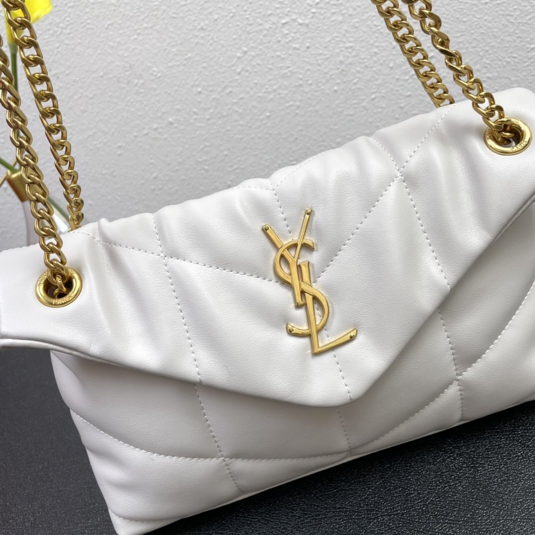 yves saint laurent quilted white handbag - 28cm - Image 6