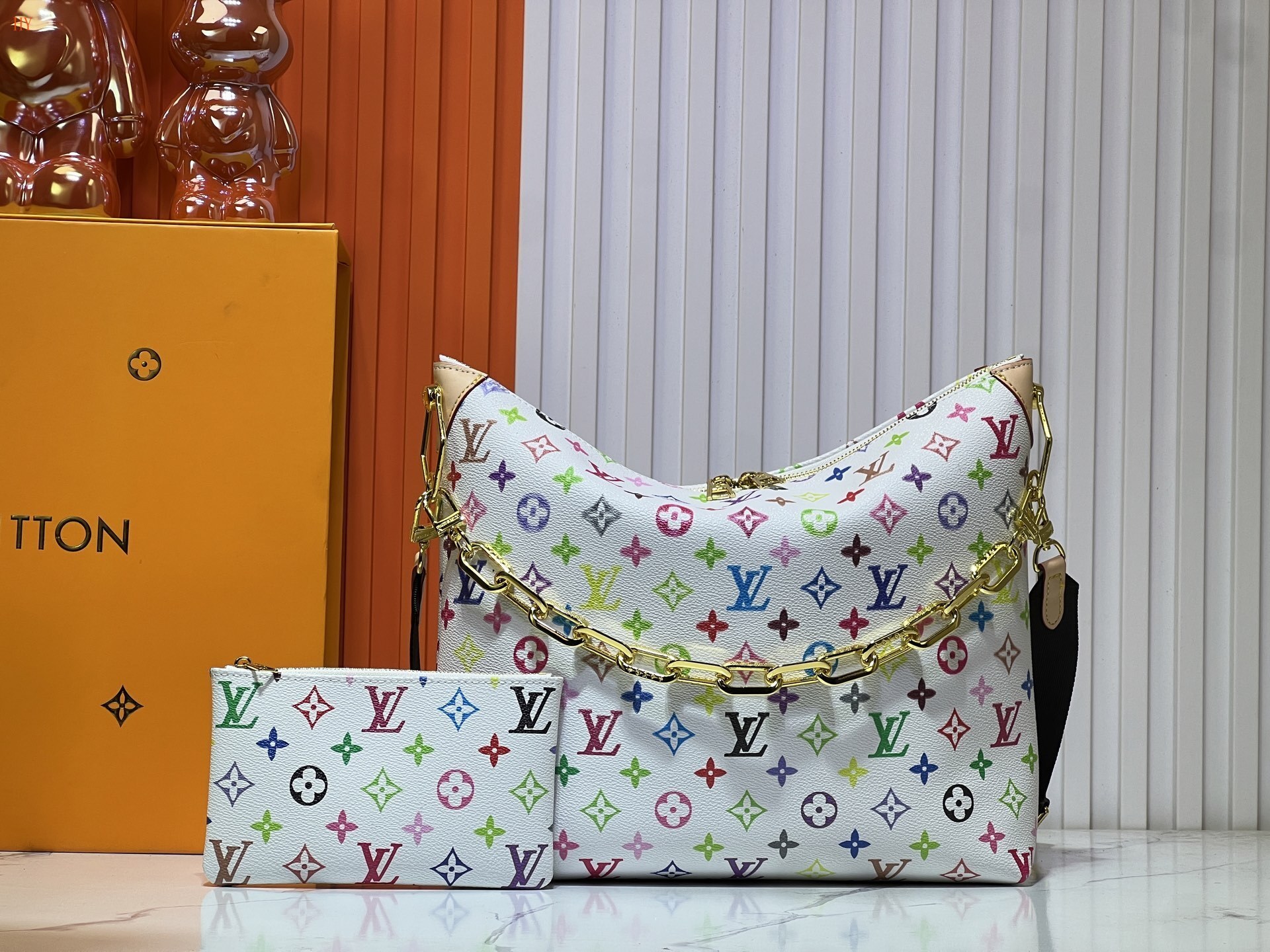 louis vuitton monogram multicolore hobo bag 38*33*10