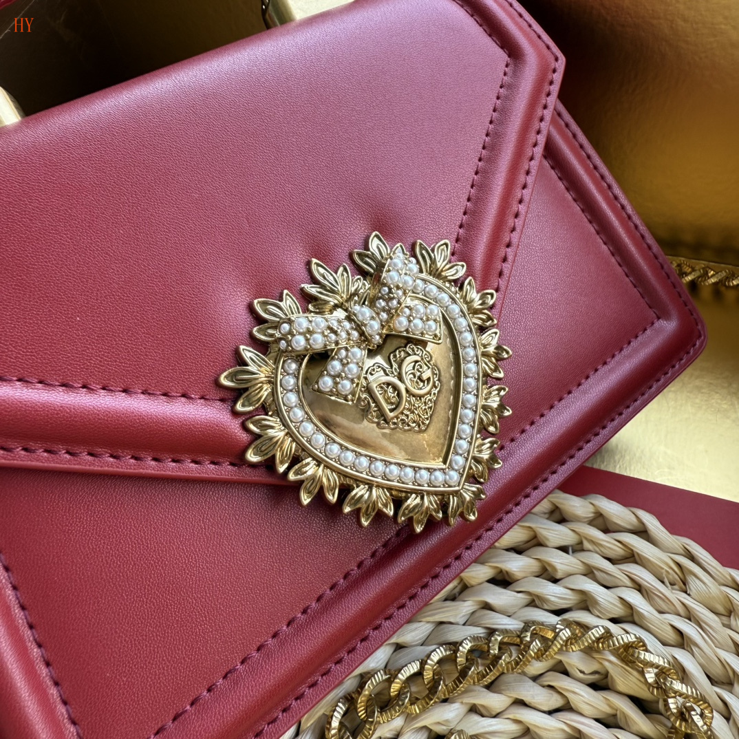 dolce & gabbana heart bag - 19x13x4.5 cm, red - Image 7