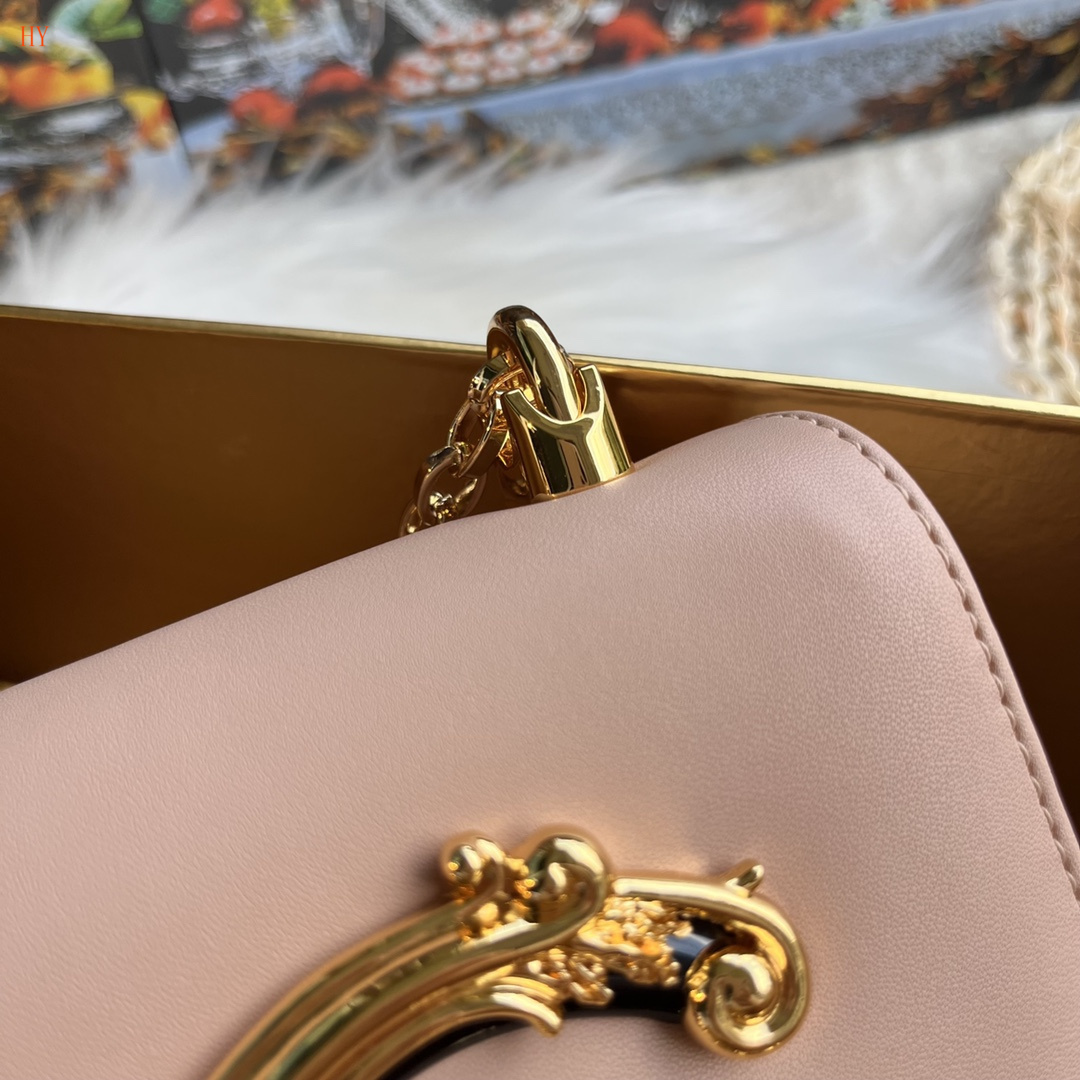 dolce & gabbana dg logo pink handbag 21*15*4 - Image 7