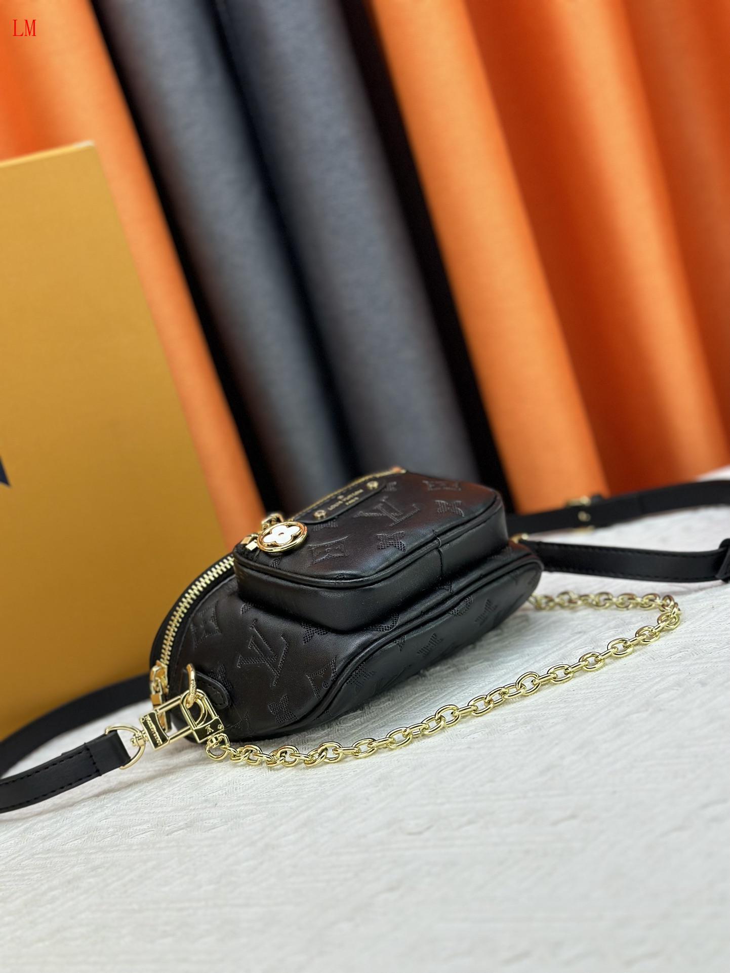 louis vuitton black monogram crossbody bag 17*12*9.5 - Image 7