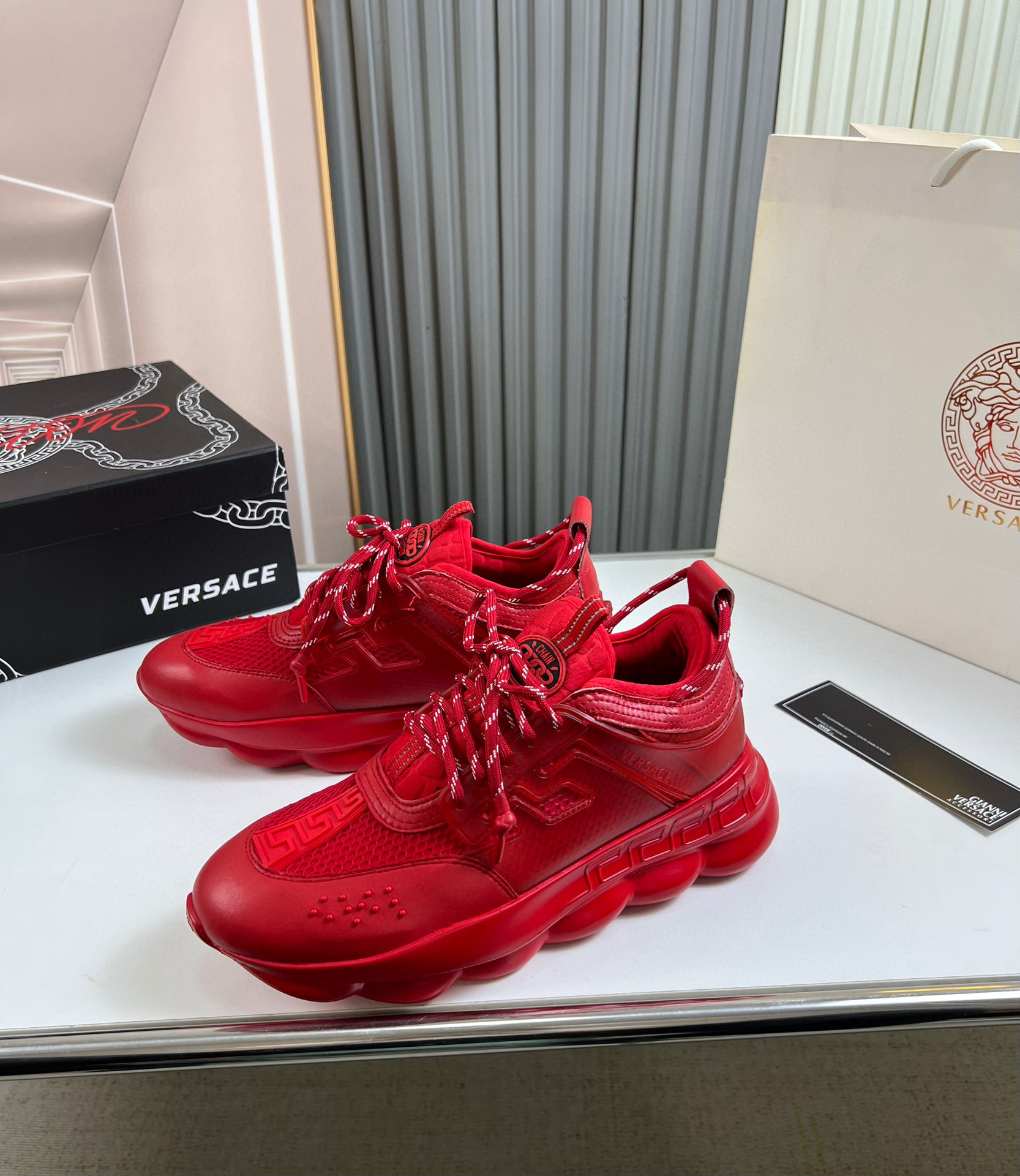 versace red dad sneakers size 38-44