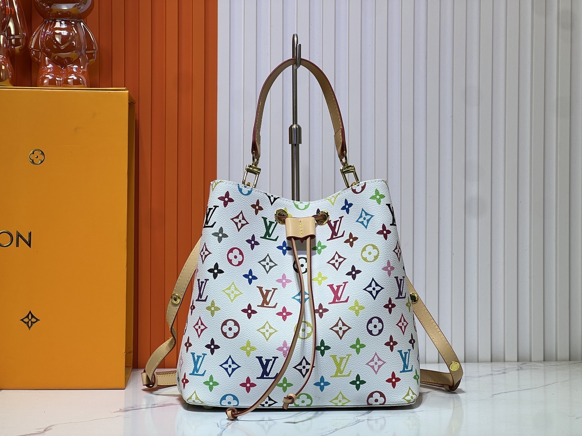 louis vuitton multicolor bucket bag 26x26x17.5 cm
