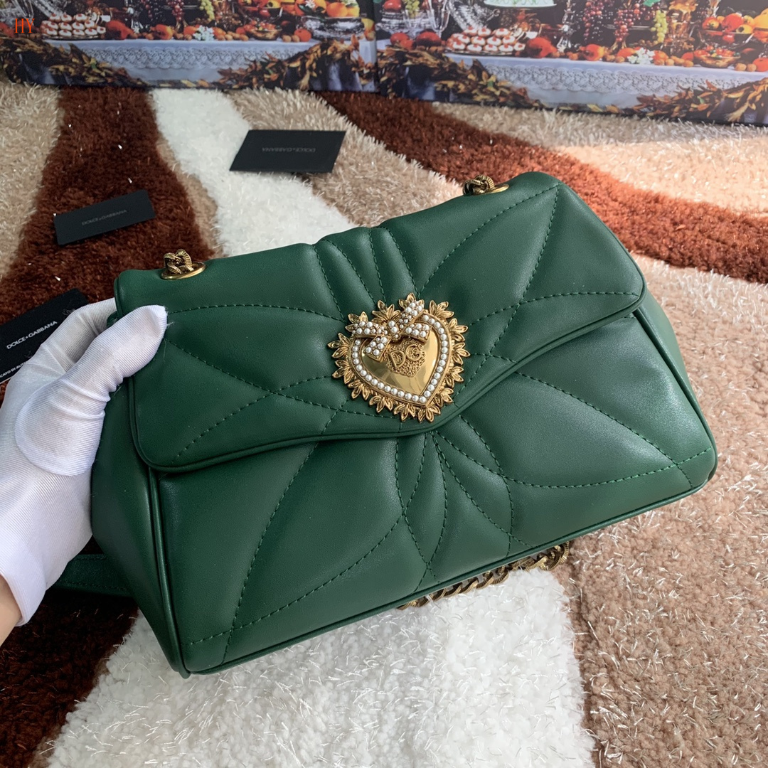 dolce & gabbana green quilted handbag 25.5x8.5x17 cm - Image 7
