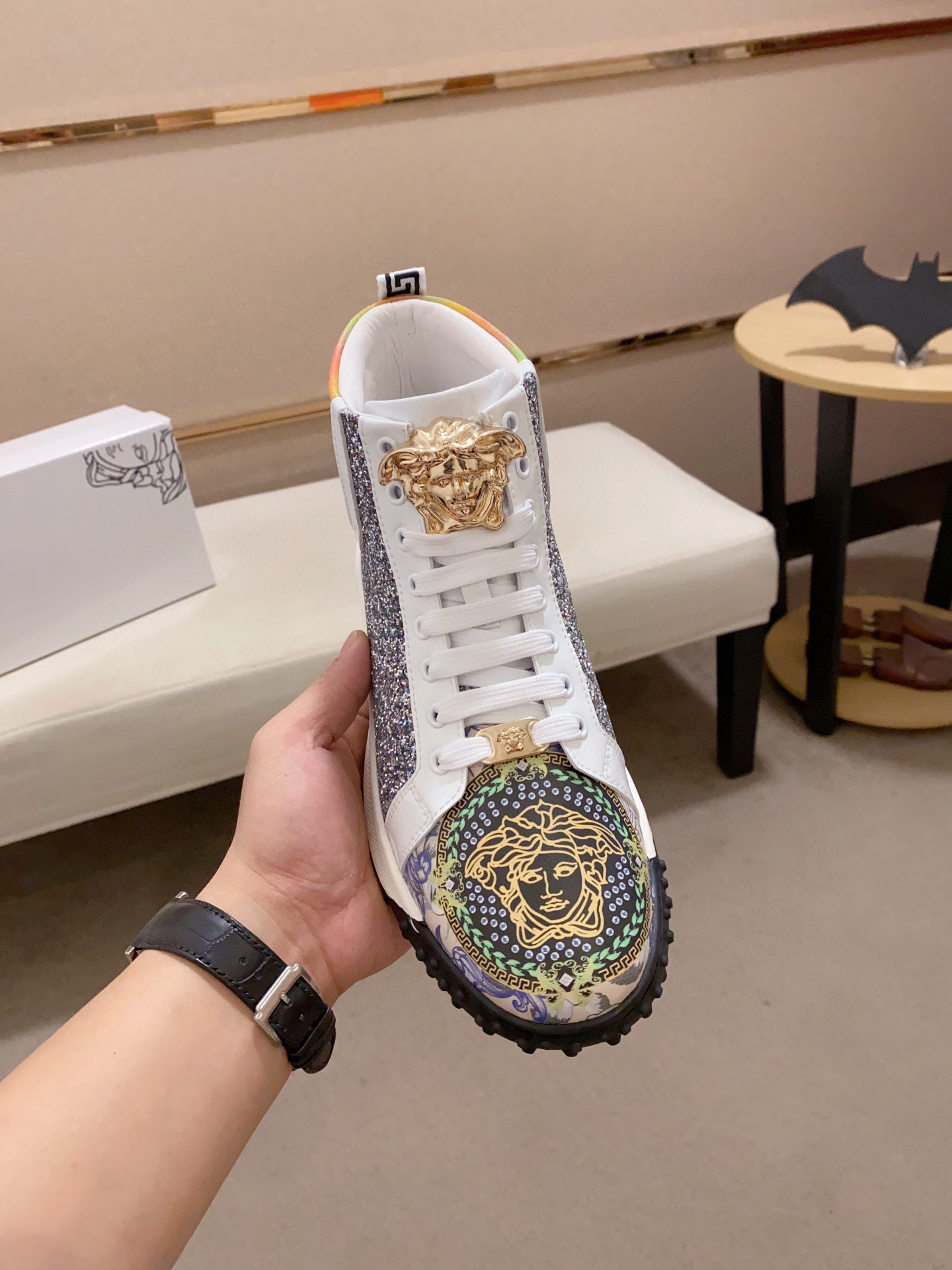 versace glitter high-top sneakers - size 38-44 - Image 7