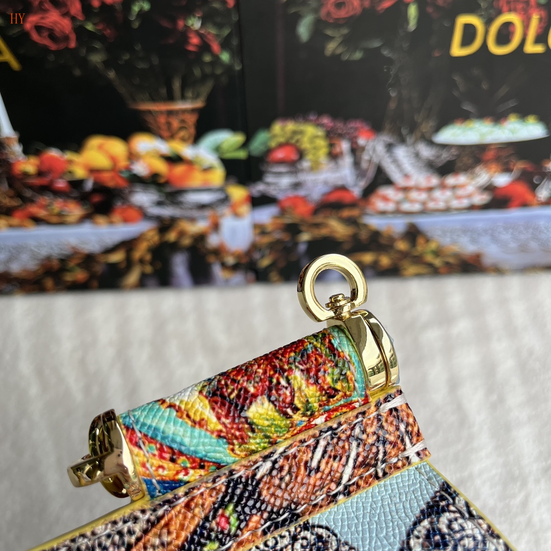 dolce & gabbana fan print handbag - 25x20x12.5 cm - Image 7