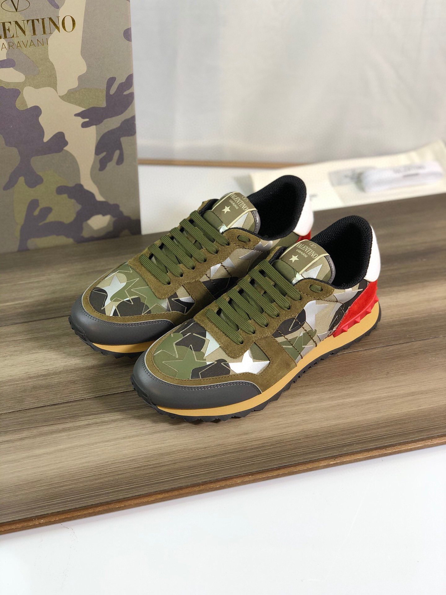 valentino casual sneakers 38-44 camo design - Image 7