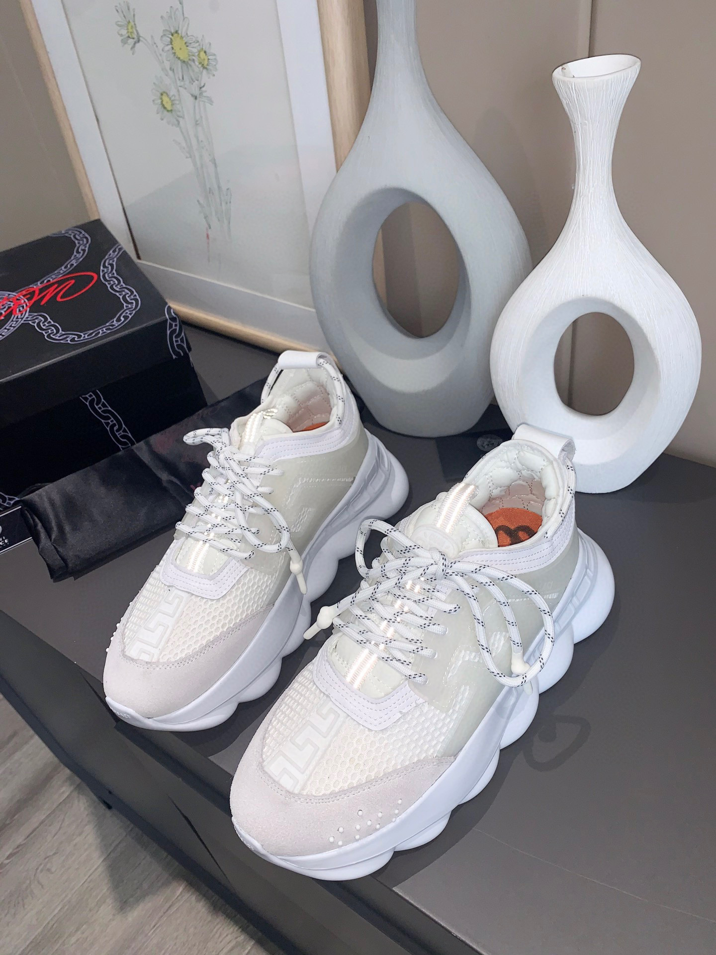 versace unisex dad sneakers size 35-44 - white
